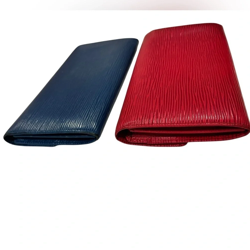 Louis Vuitton Vibrant long Wallet Duo one in Blue and one in Red | Epi Leather